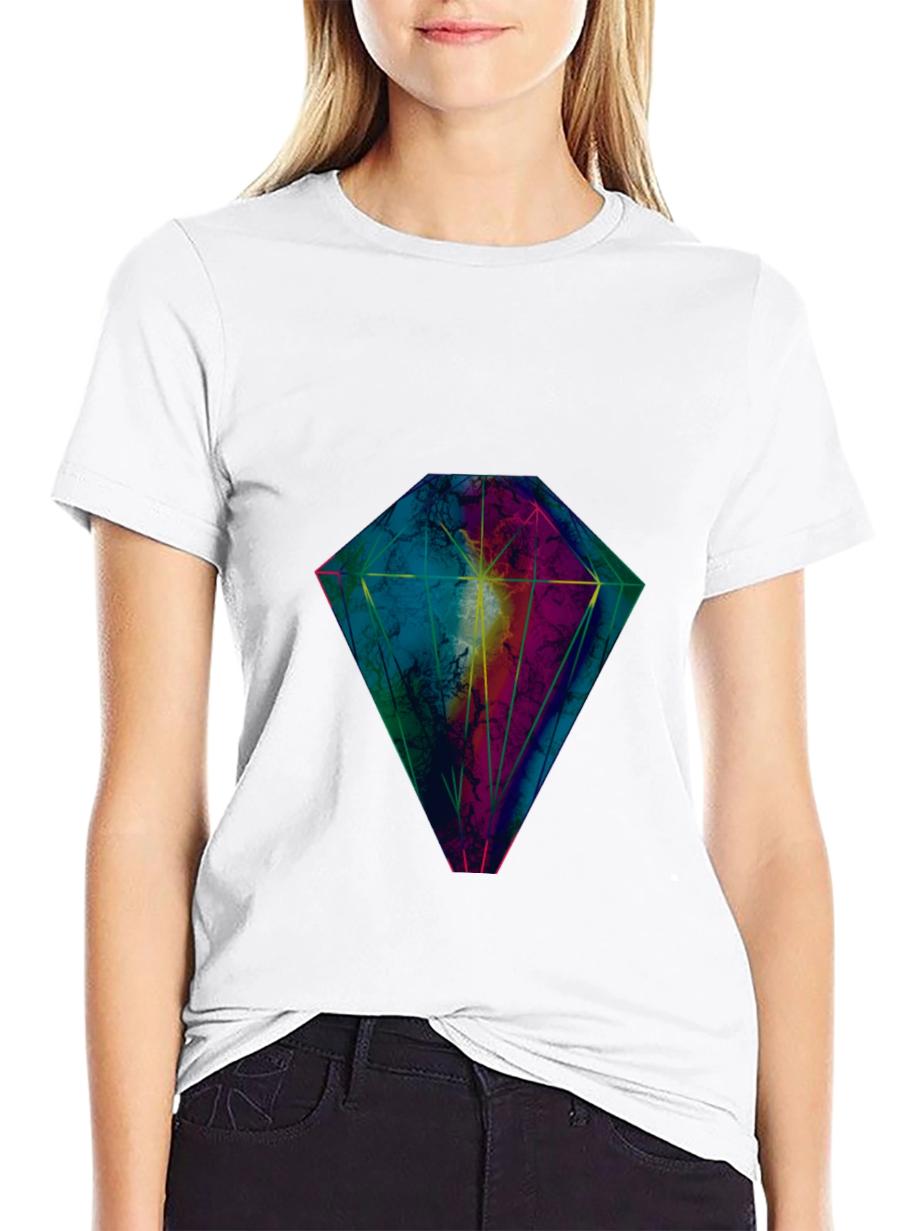 Diamond Graphic Black T-Shirt