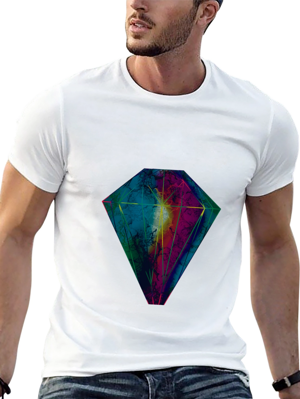 Diamond Graphic Black T-Shirt