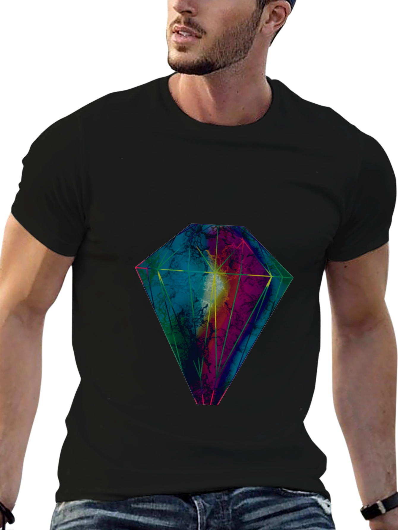 Diamond Graphic Black T-Shirt