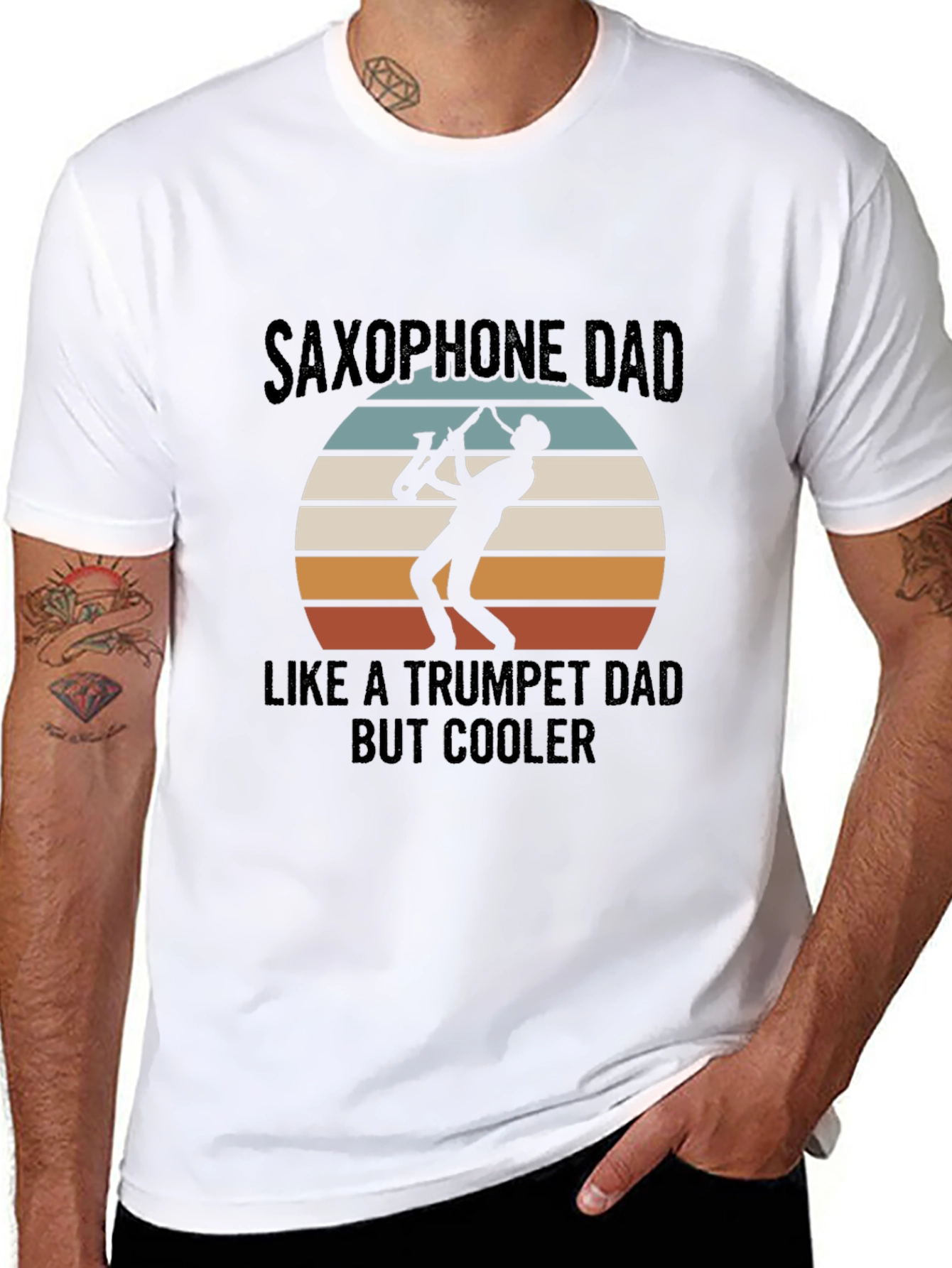 Saxophone Dad T-Shirt - Cool Musician Tee