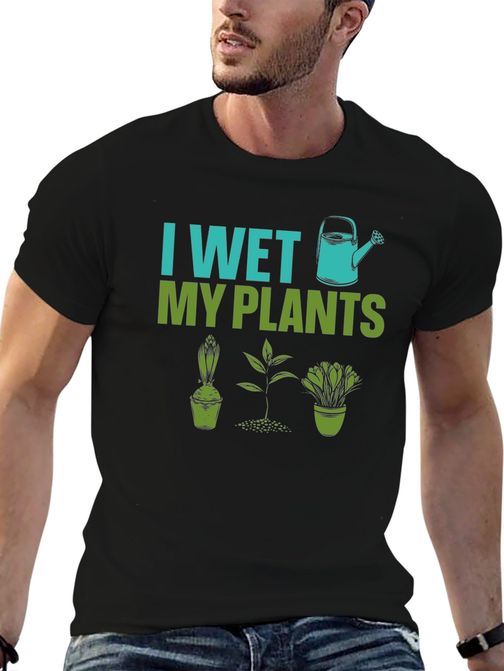 I Wet My Plants Gardening Humor T-Shirt