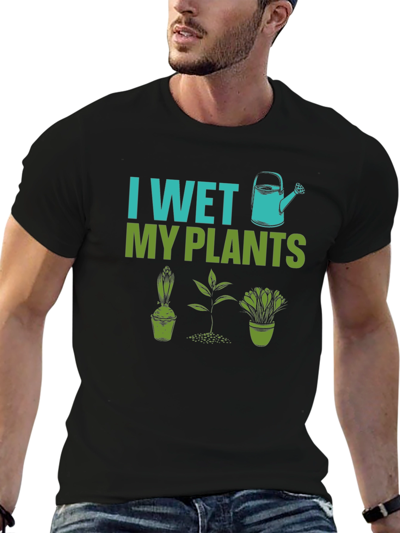 I Wet My Plants Gardening Humor T-Shirt