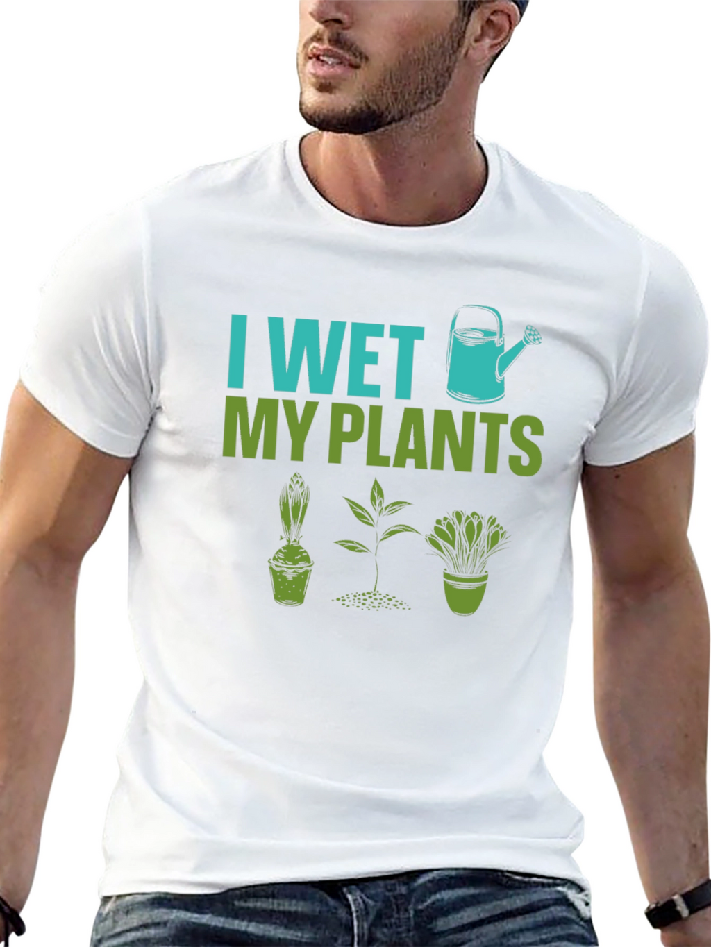 I Wet My Plants Gardening Humor T-Shirt