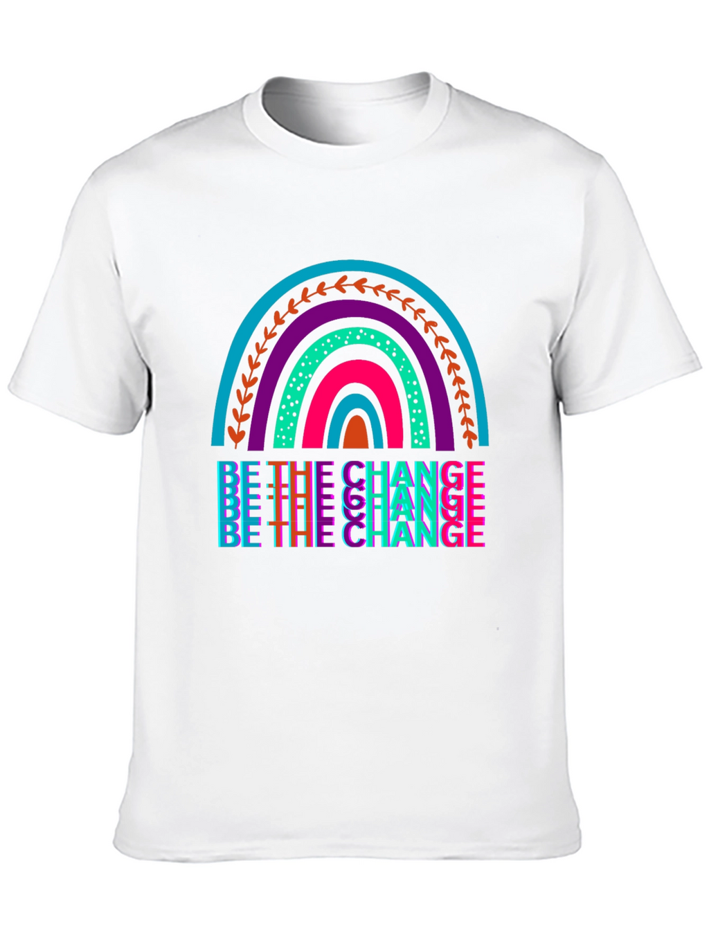 Be the Change Rainbow Graphic Tee