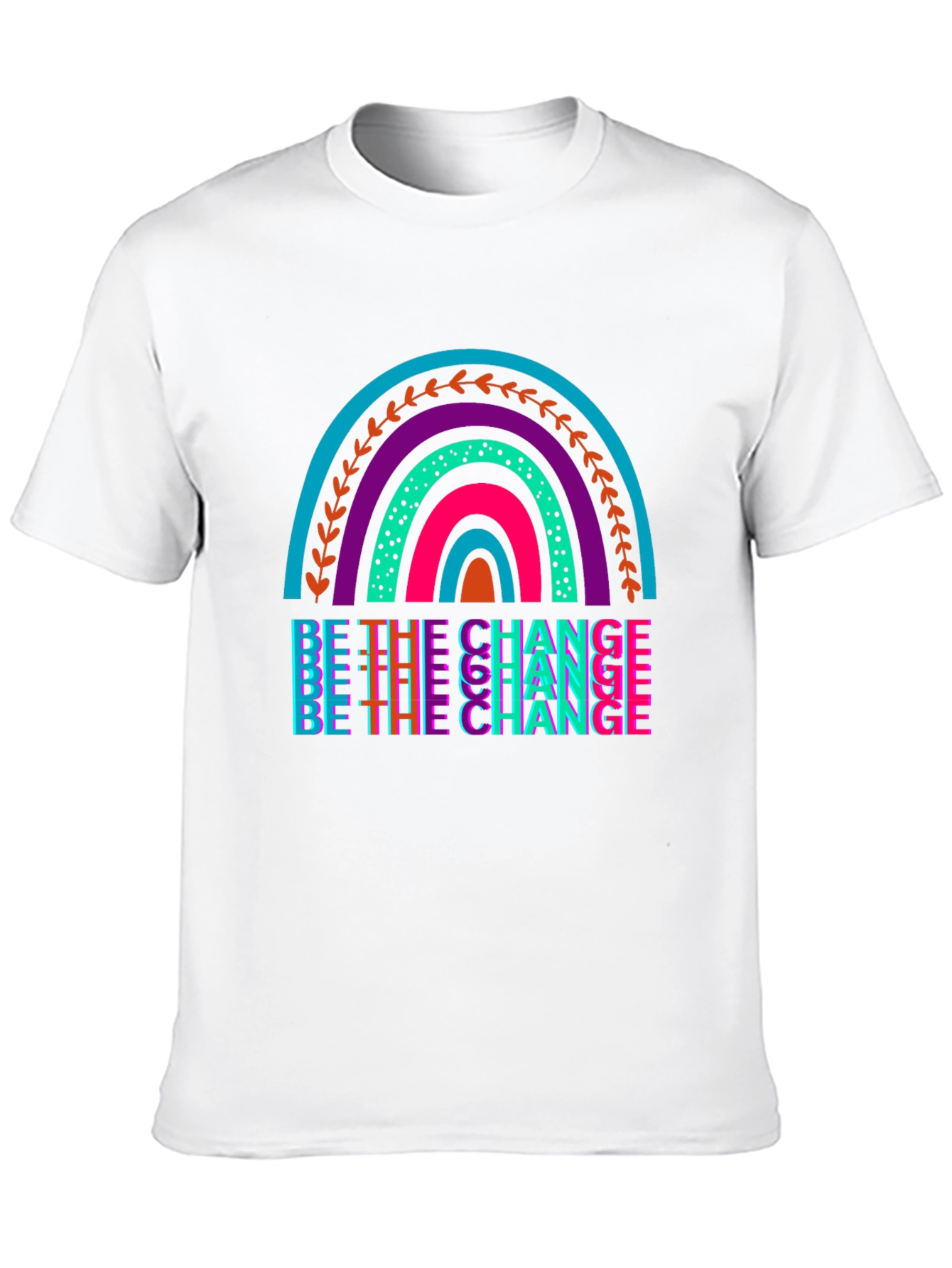 Be the Change Rainbow Graphic Tee