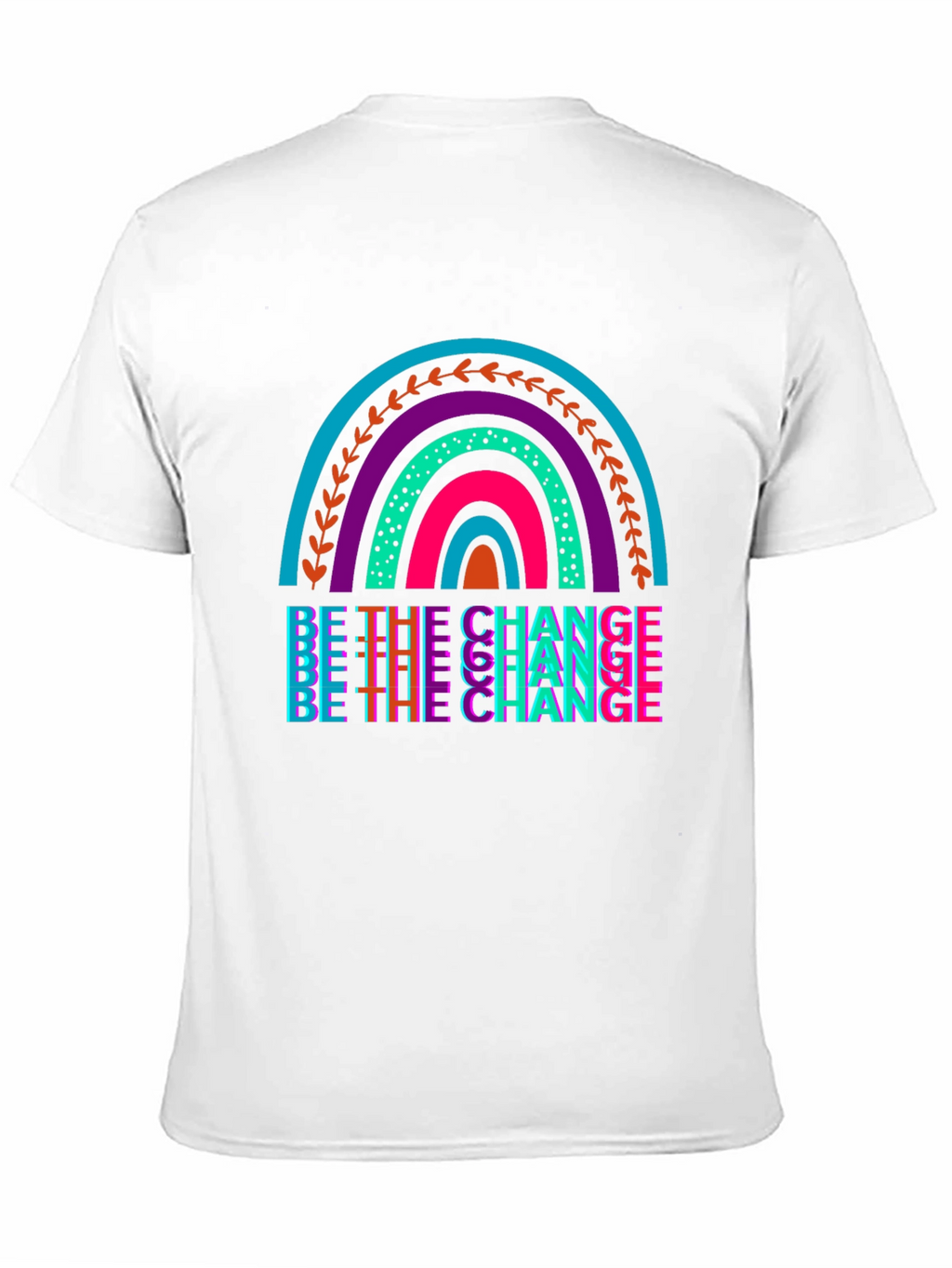 Be the Change Rainbow Graphic Tee