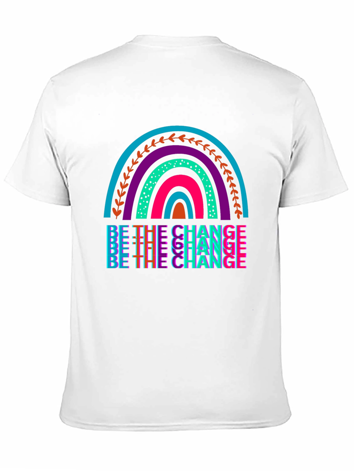 Be the Change Rainbow Graphic Tee