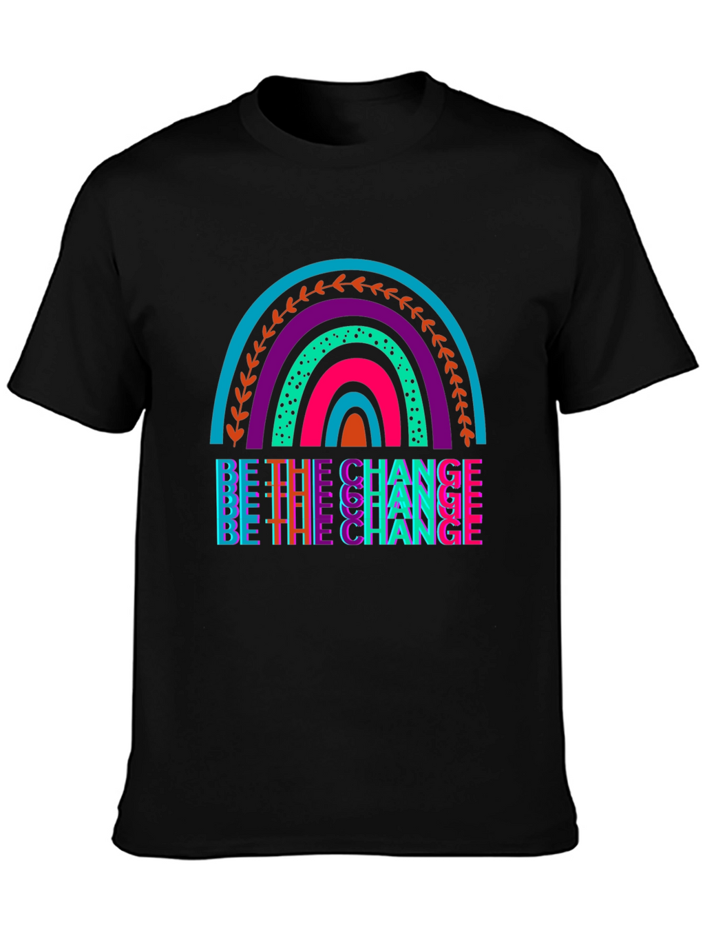 Be the Change Rainbow Graphic Tee