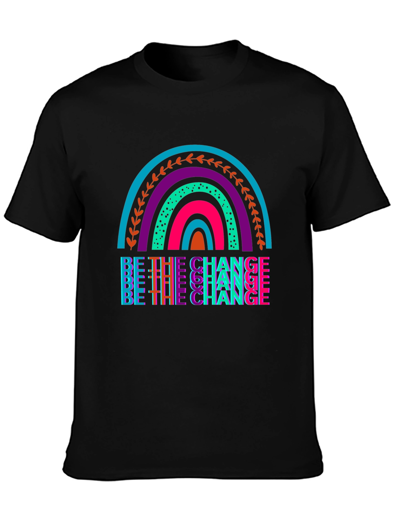 Be the Change Rainbow Graphic Tee