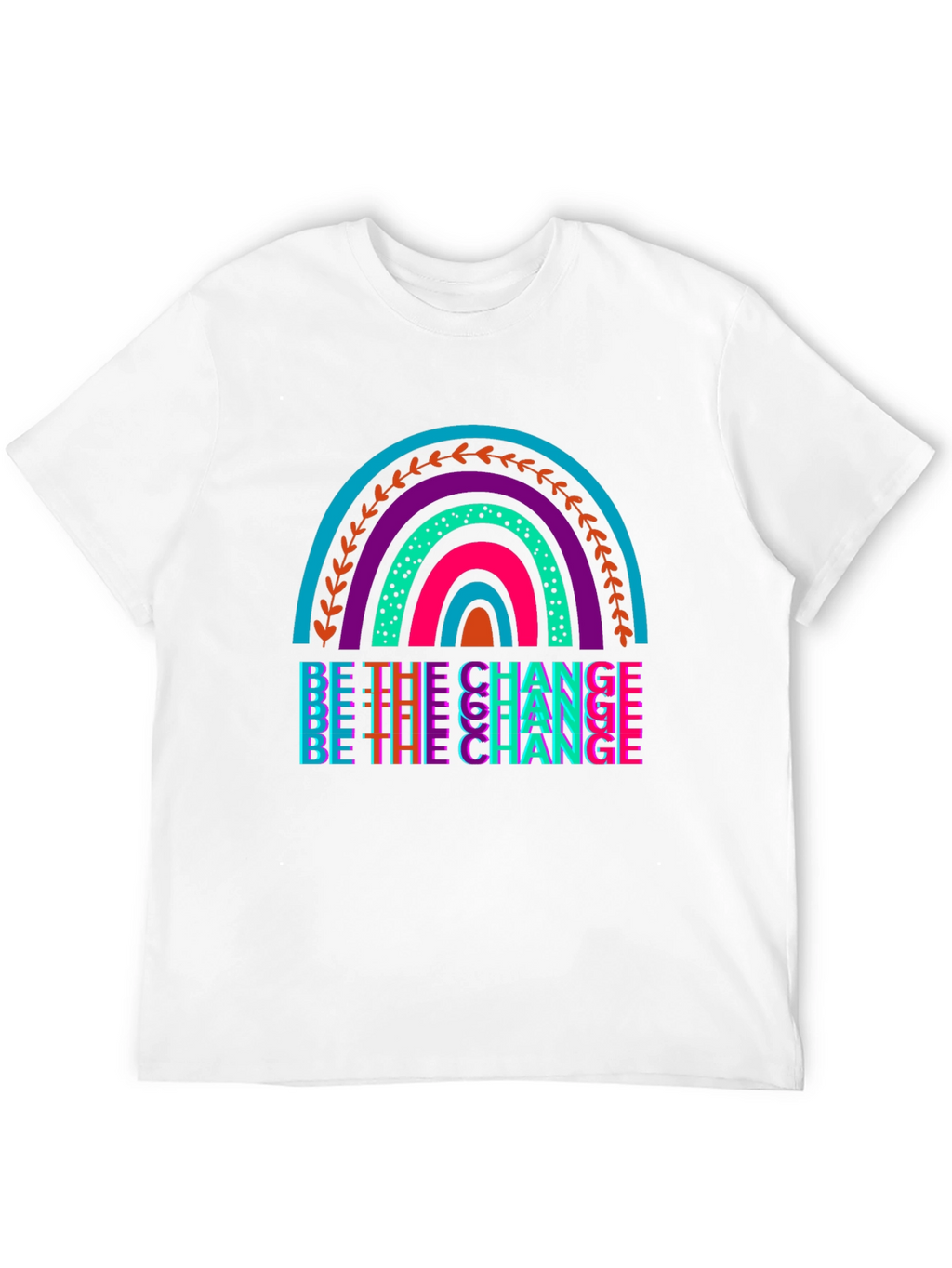Be the Change Rainbow Graphic Tee