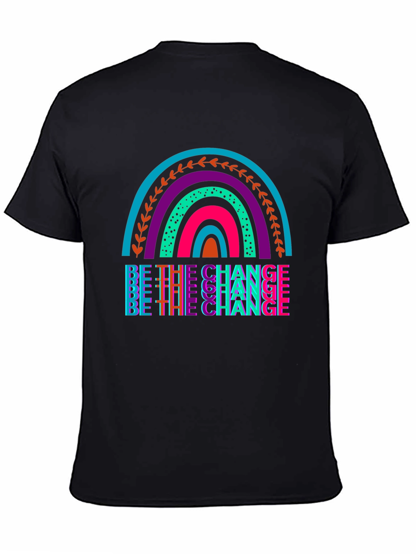 Be the Change Rainbow Graphic Tee