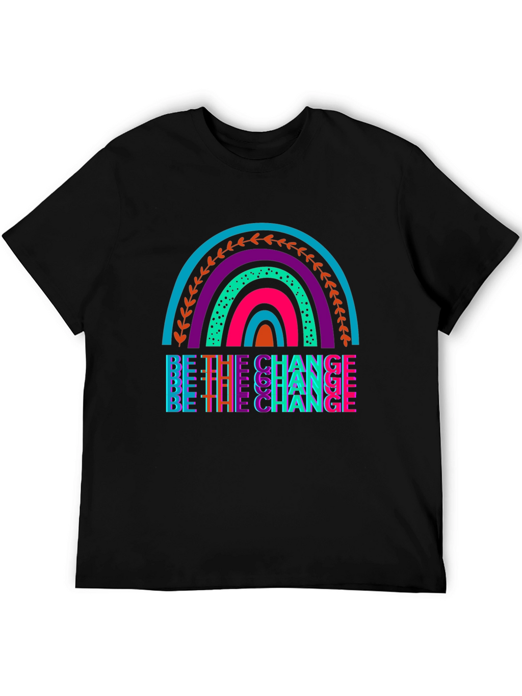 Be the Change Rainbow Graphic Tee