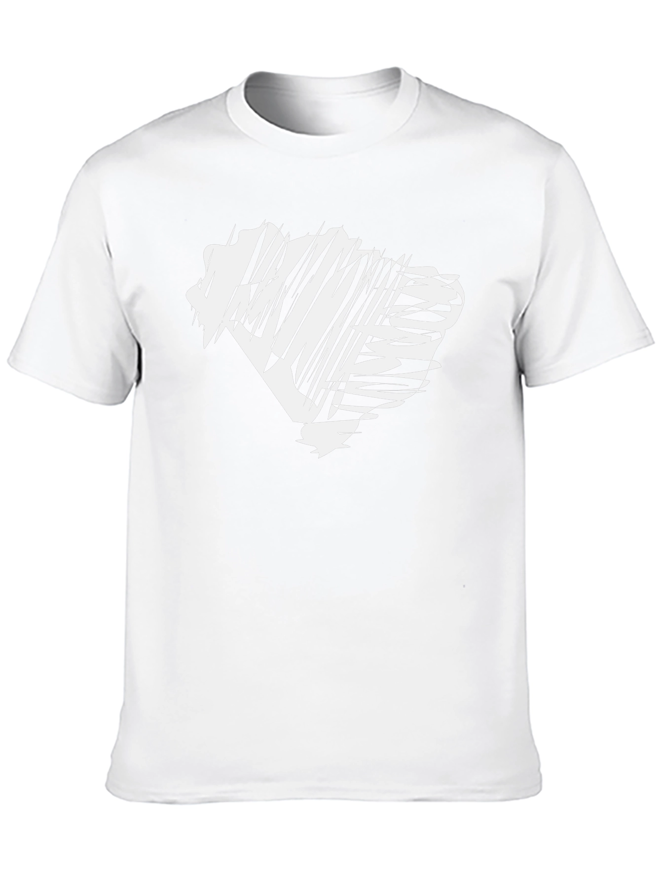 Abstract Graphic Print Black Tee
