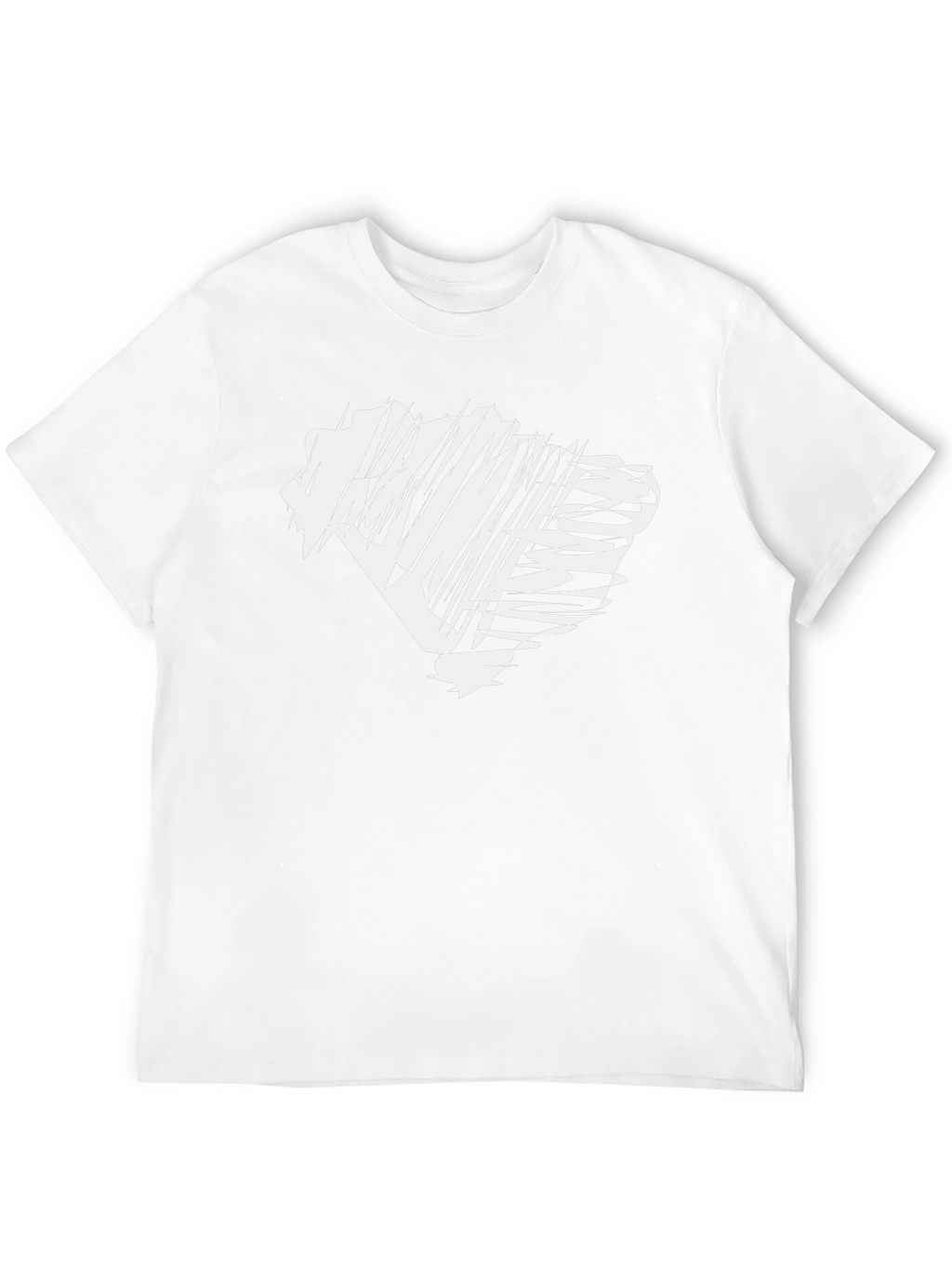 Abstract Graphic Print Black Tee