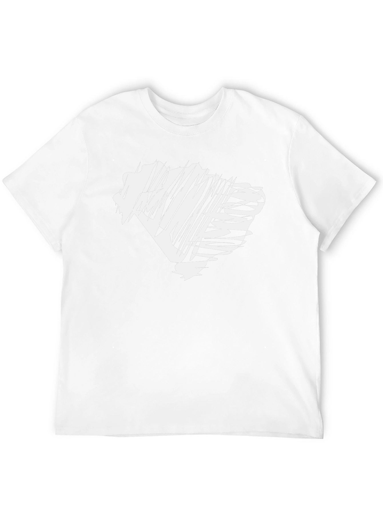 Abstract Graphic Print Black Tee