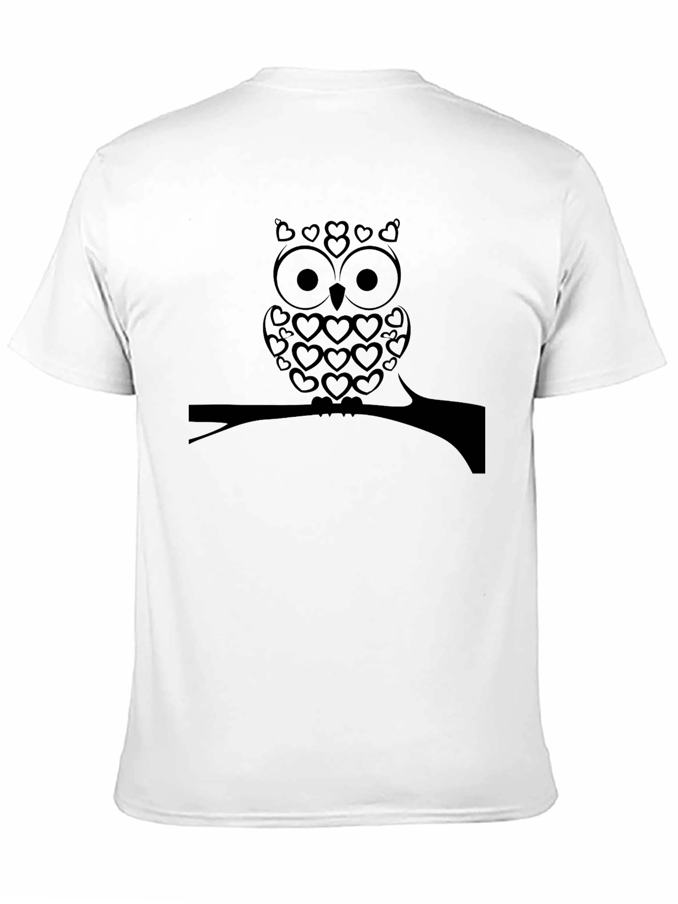 Owl Heart Graphic Tee - Black T-Shirt