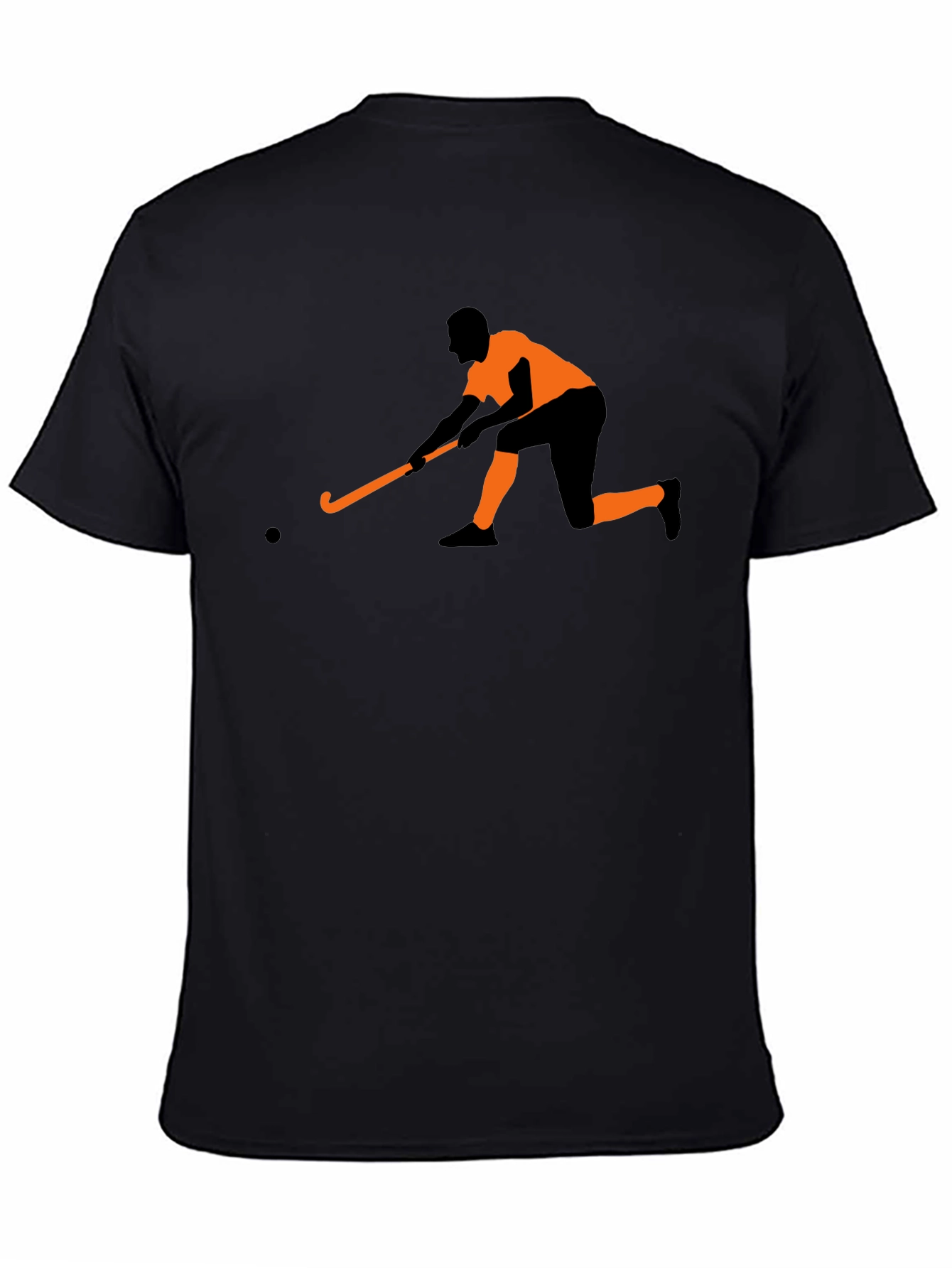 Hockey Player Graphic Tee - Black