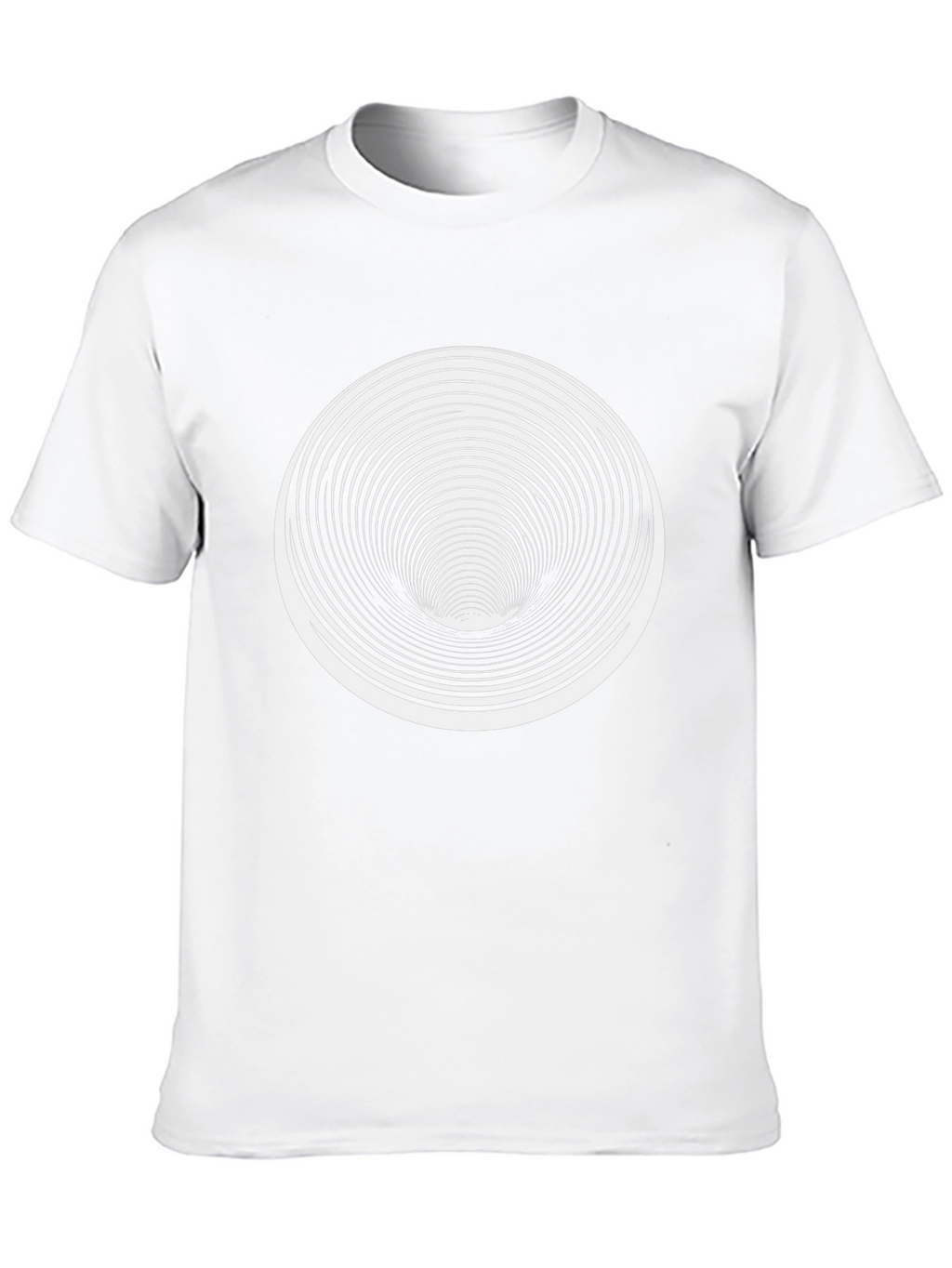 Optical Illusion T-Shirt - Black Vortex Design