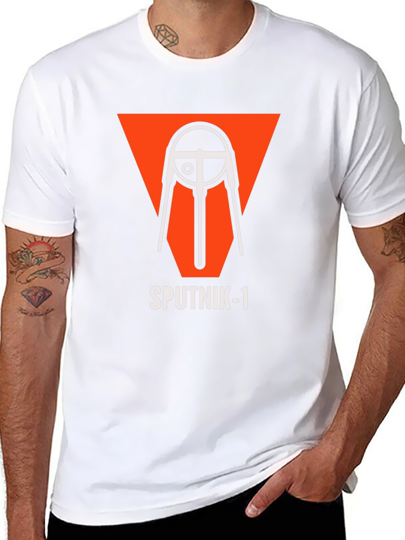 Sputnik-1 Retro T-Shirt - Space Race Era Design