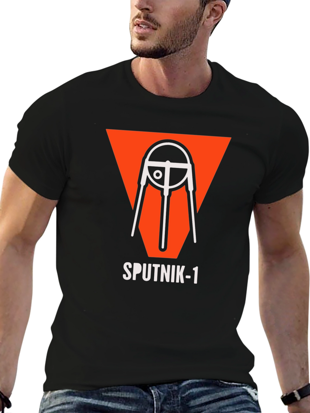 Sputnik-1 Retro T-Shirt - Space Race Era Design