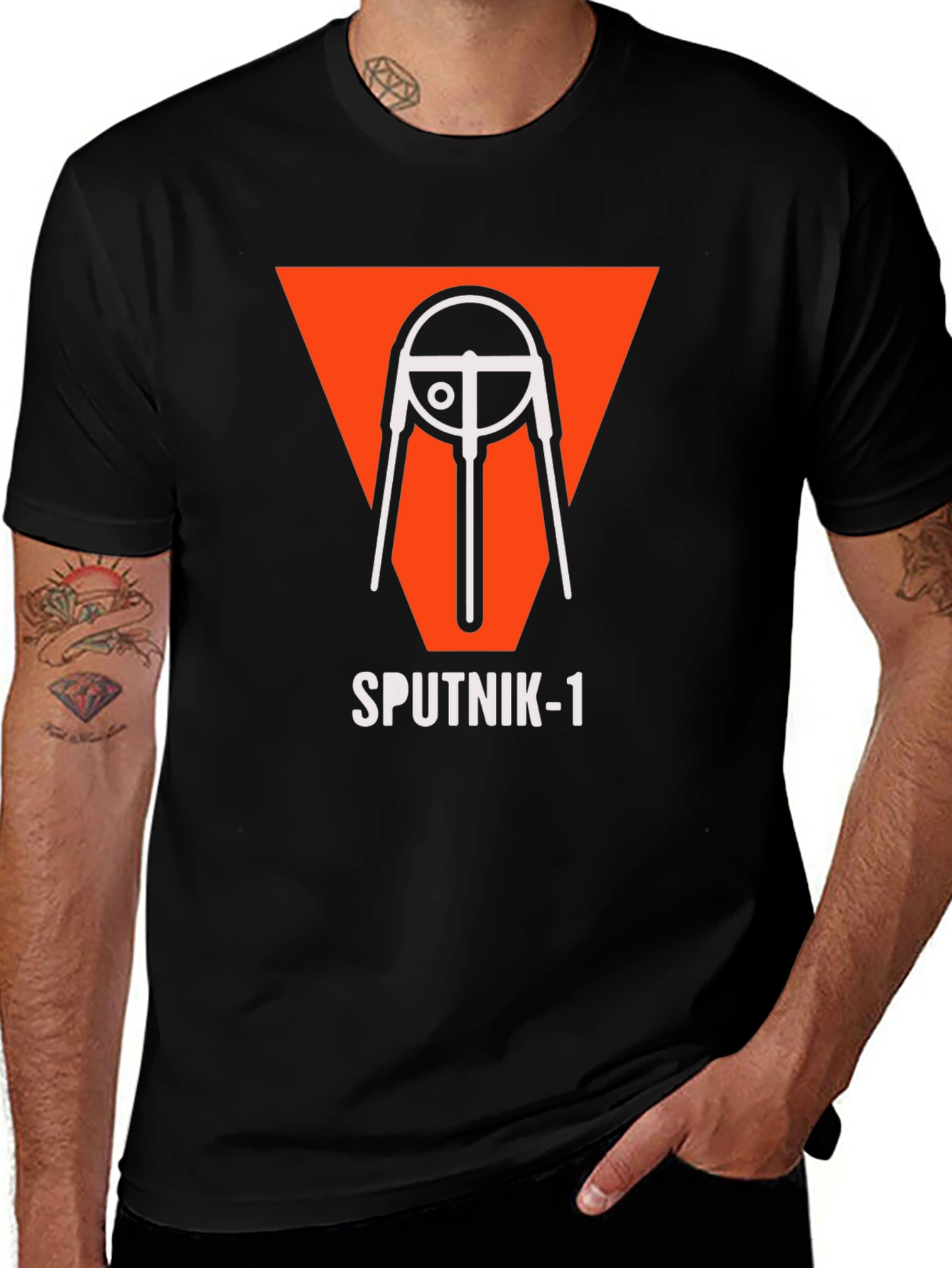 Sputnik-1 Retro T-Shirt - Space Race Era Design