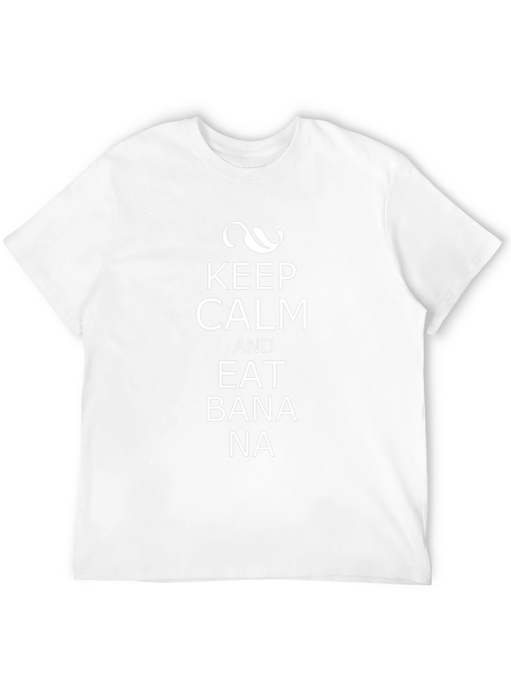 Keep Calm and Eat Banana Mens Black T-Shirt