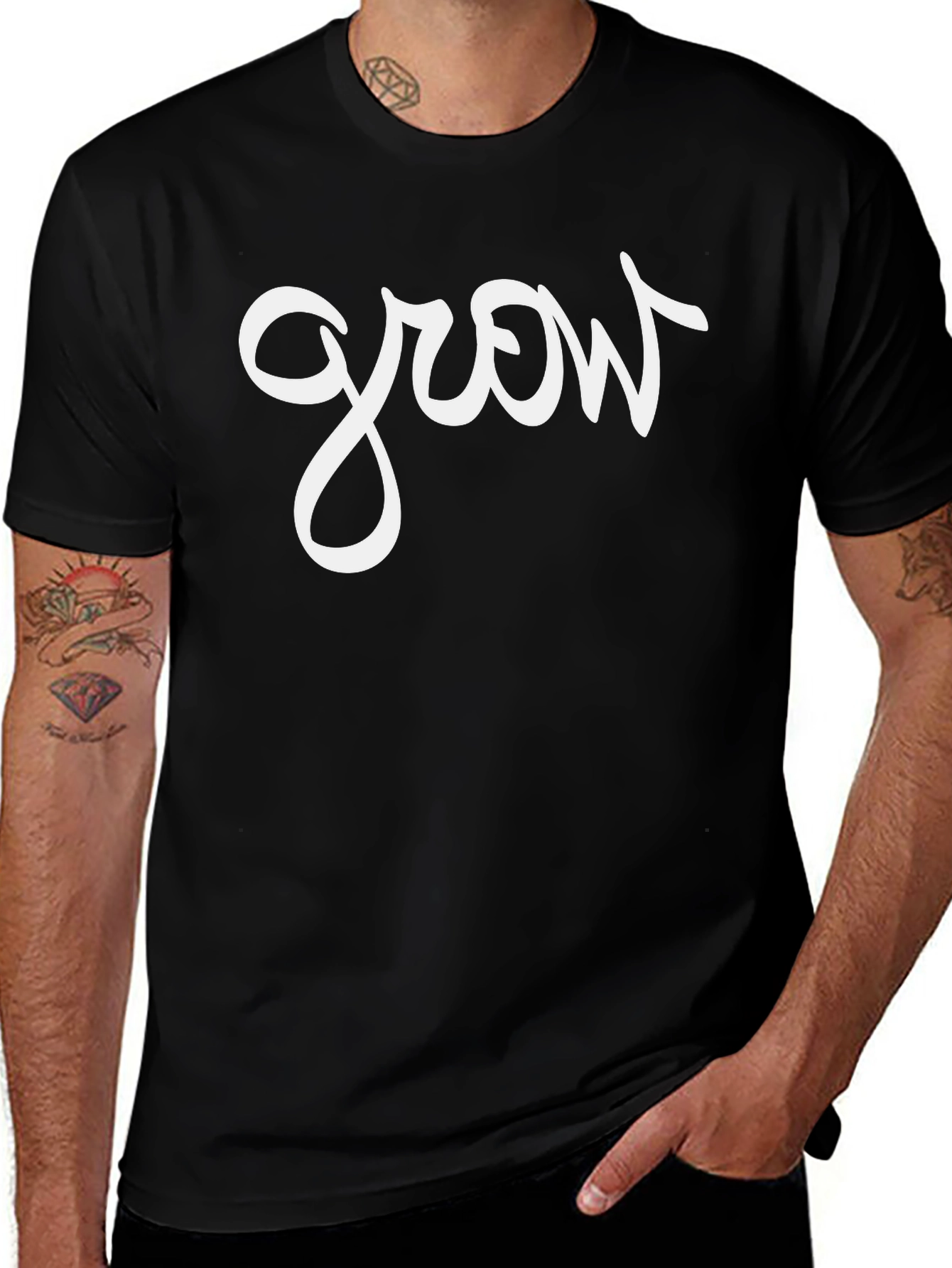 Grow T-Shirt - Mens Black Graphic Tee