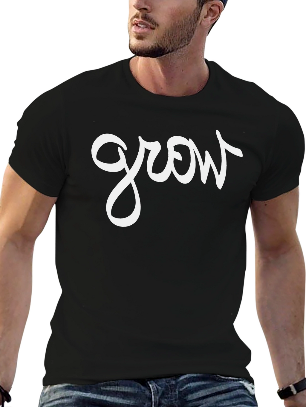 Grow T-Shirt - Mens Black Graphic Tee