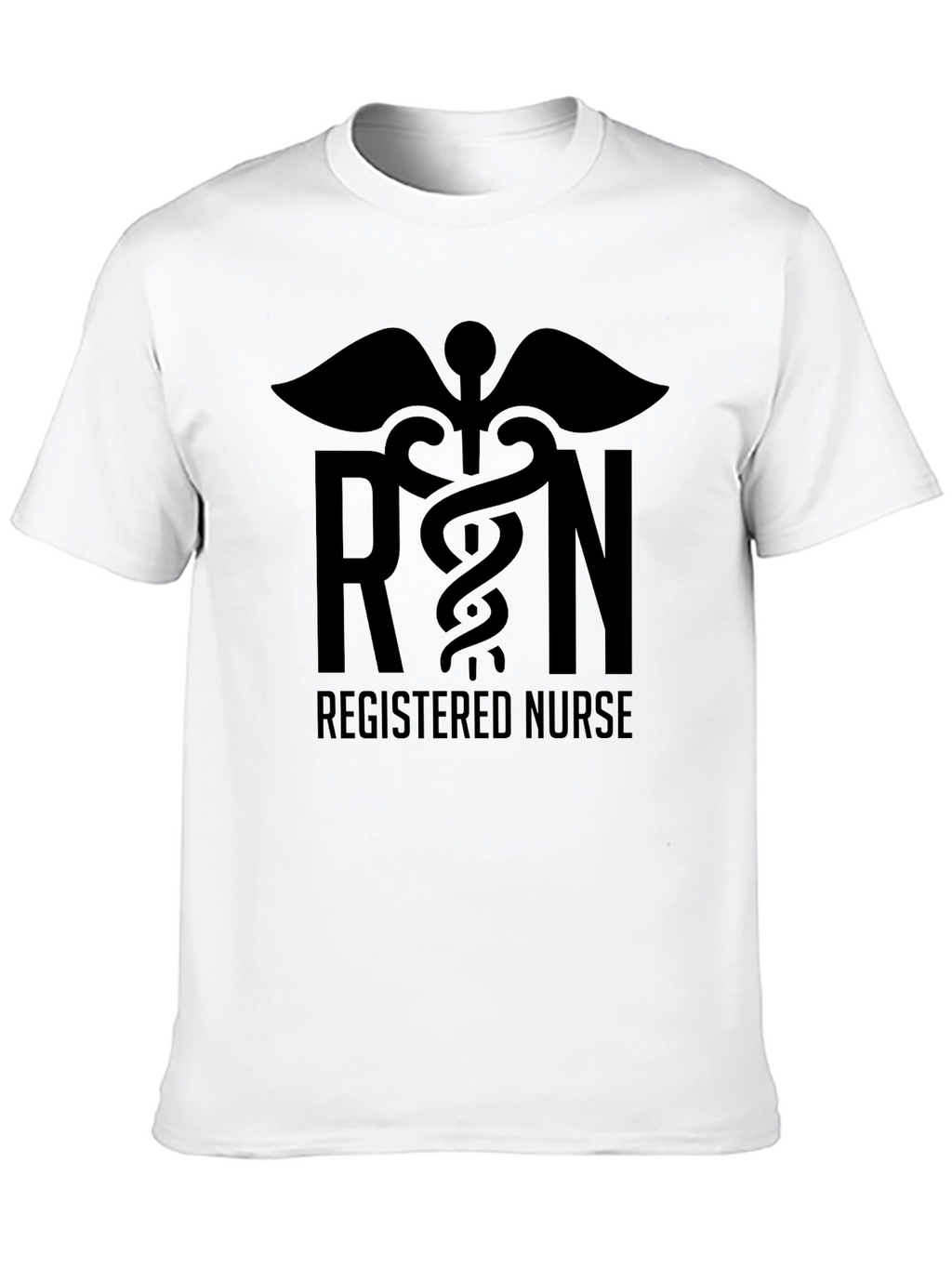 RN Registered Nurse Black Graphic T-Shirt