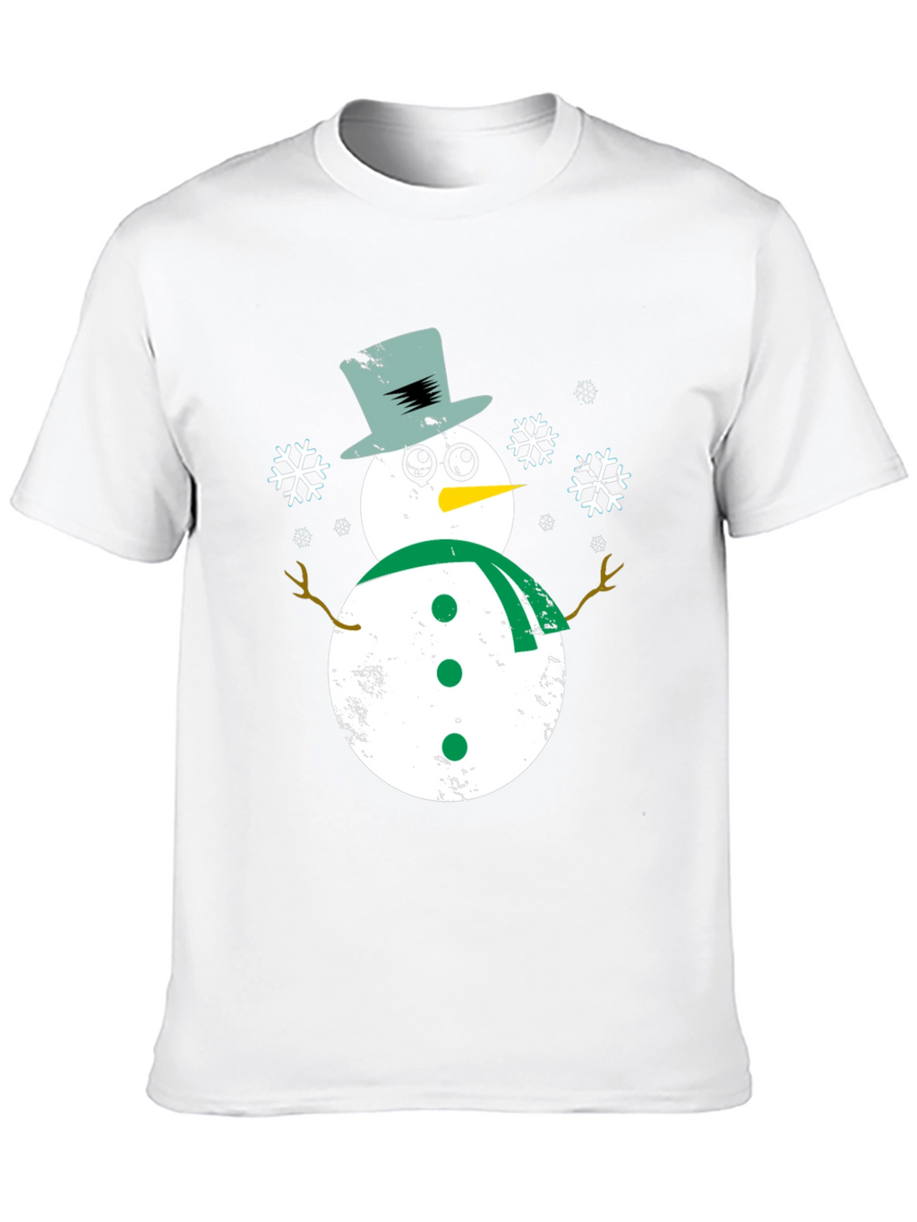 Whimsical Snowman Graphic Tee - Festive Holiday Shirt
