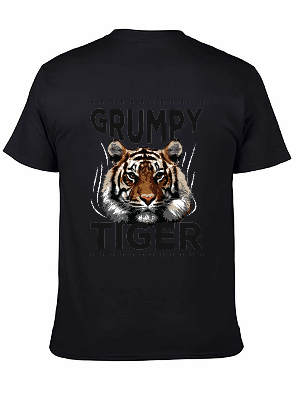 Tiger Graphic Print Black T-Shirt