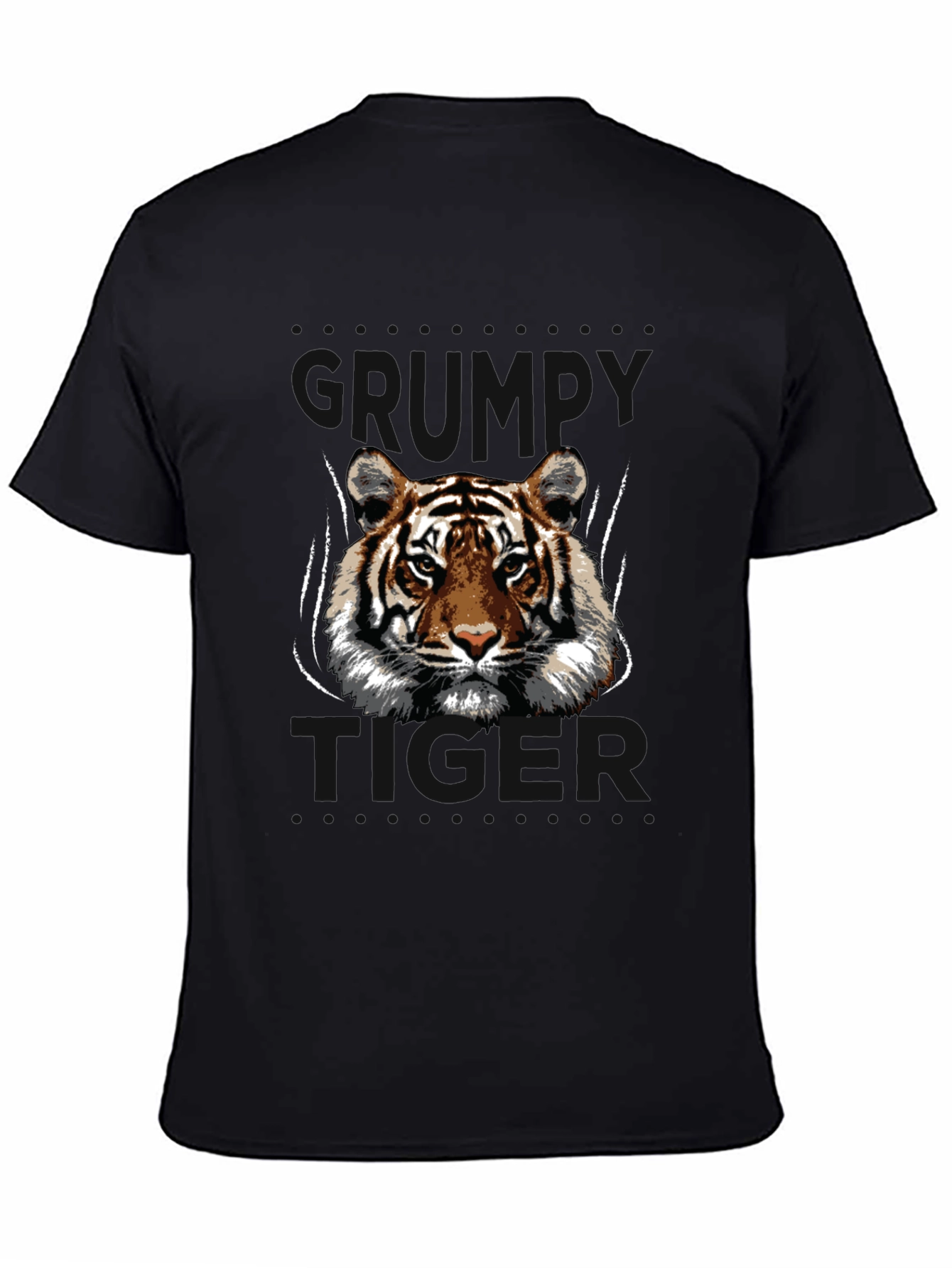 Tiger Graphic Print Black T-Shirt