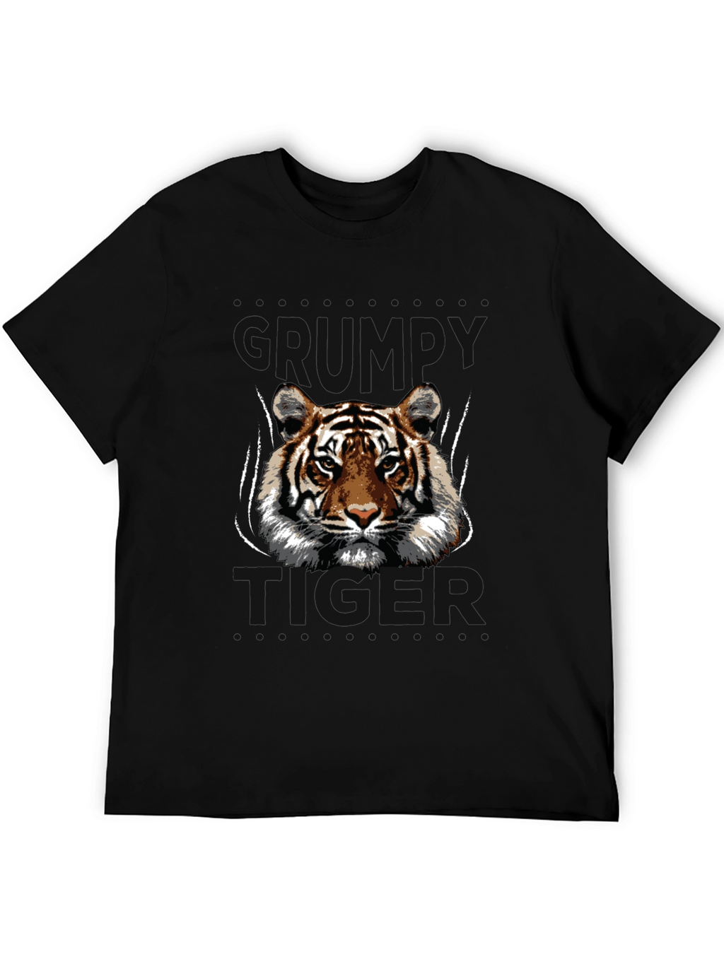 Tiger Graphic Print Black T-Shirt