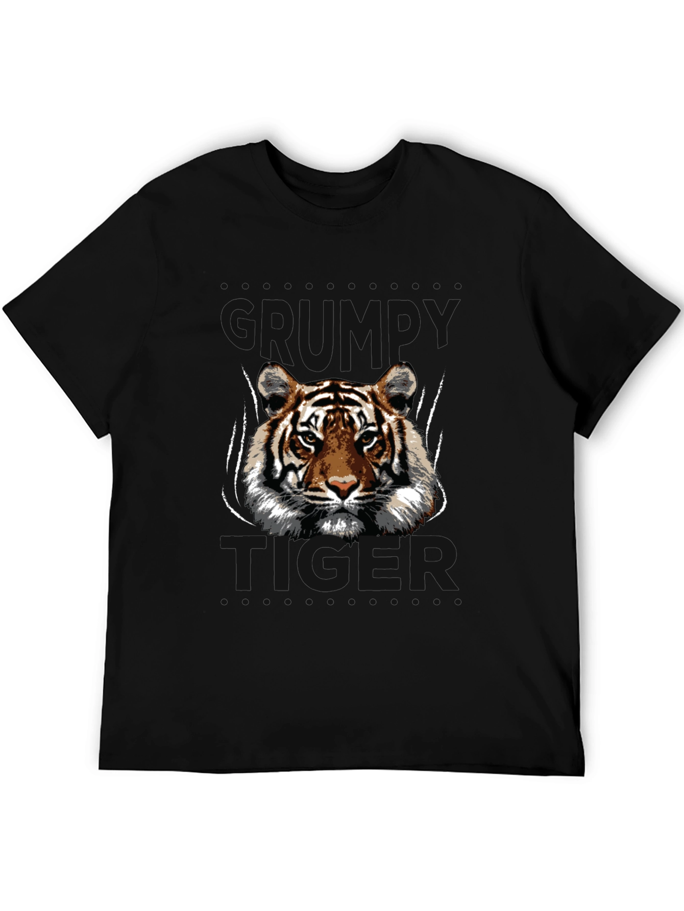 Tiger Graphic Print Black T-Shirt