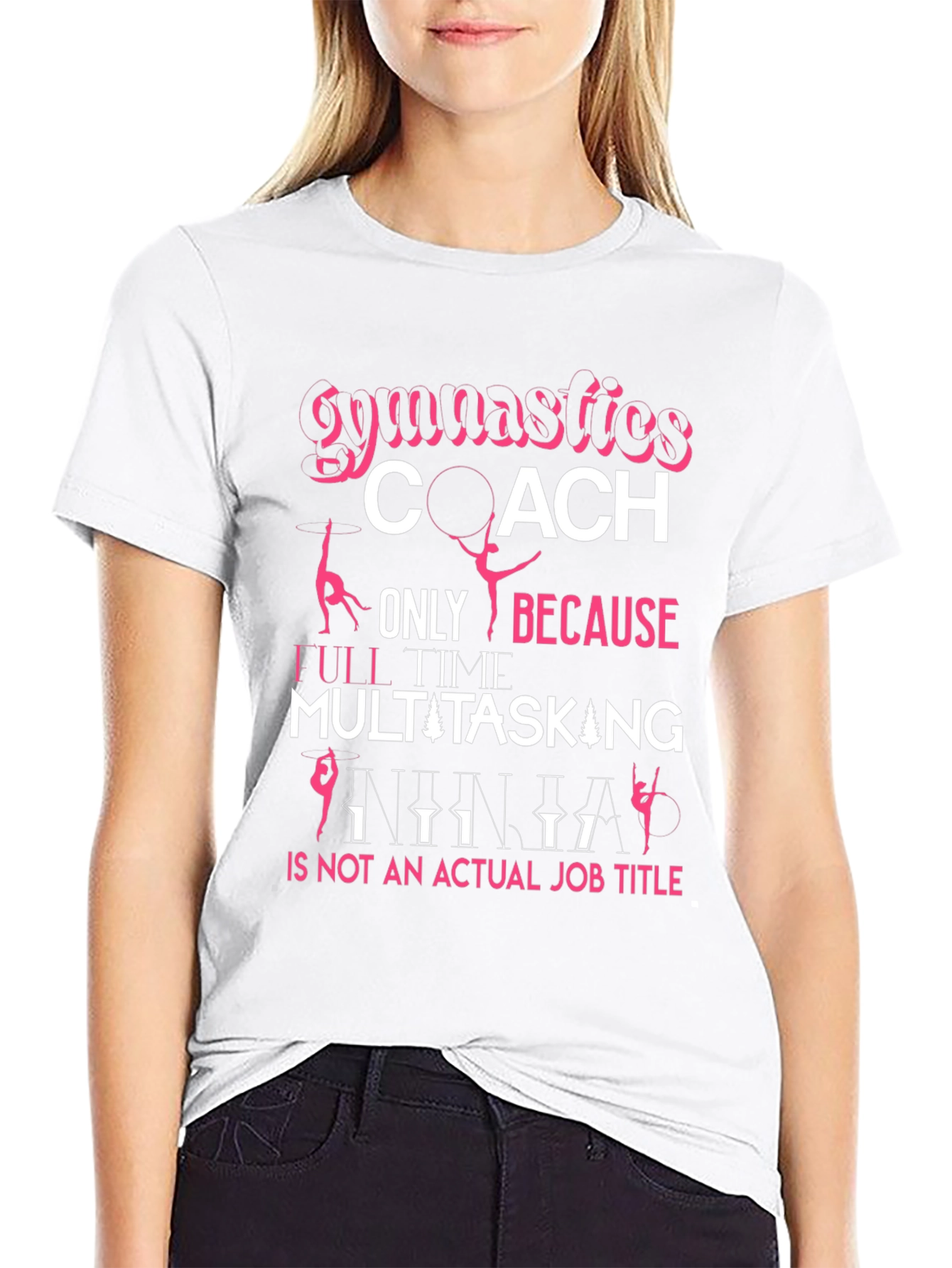 Gymnastics Coach T-Shirt: Multitasking Ninja Job Title