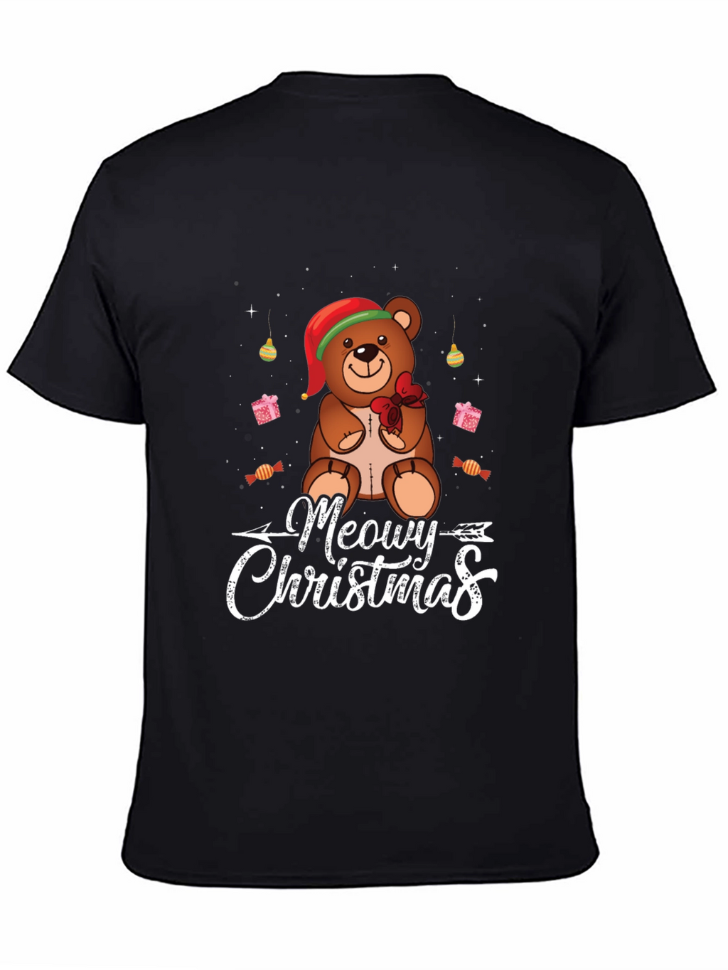 Meowy Christmas Bear T-Shirt
