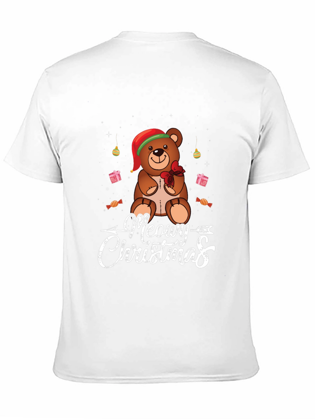 Meowy Christmas Bear T-Shirt