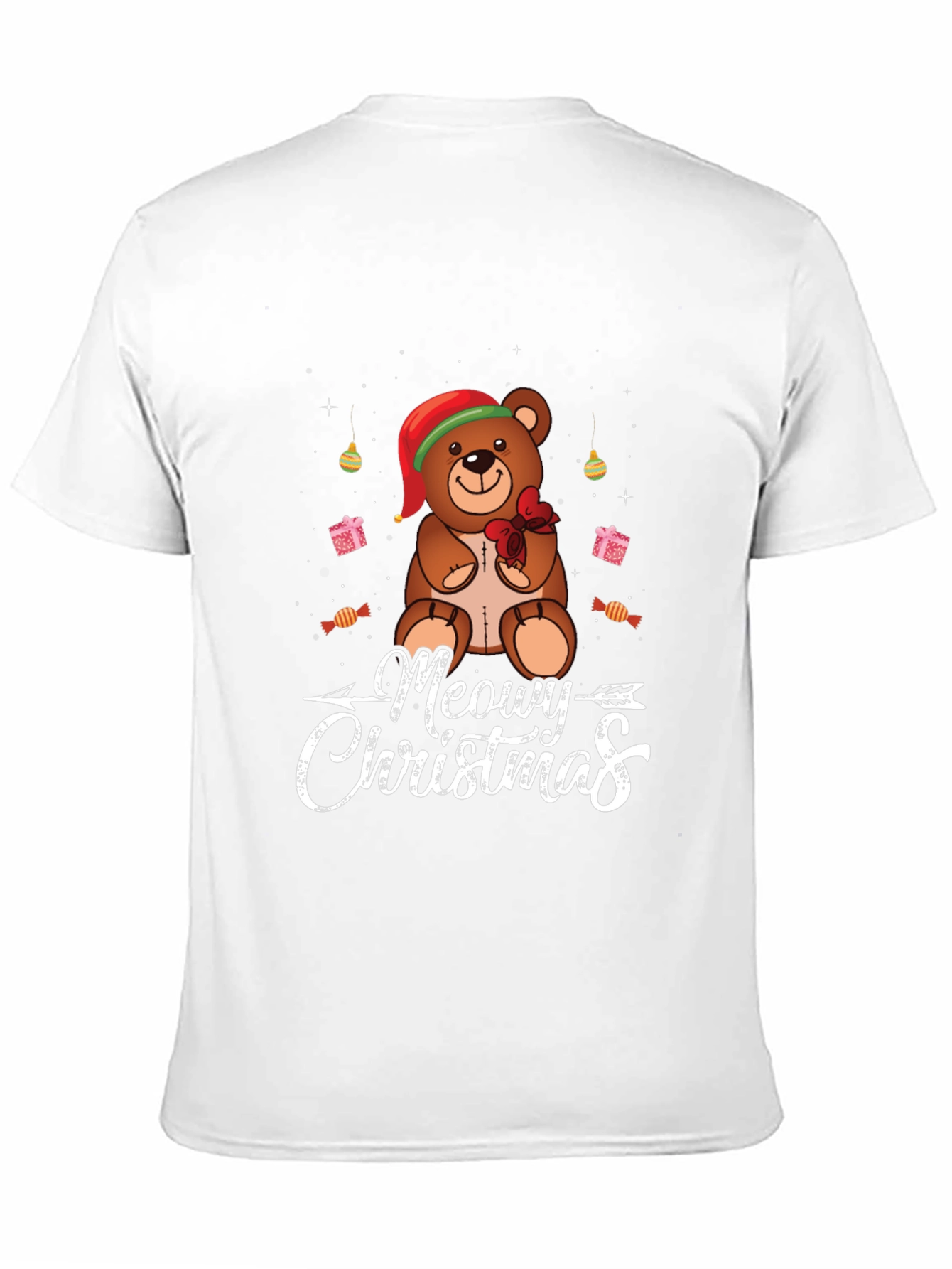 Meowy Christmas Bear T-Shirt