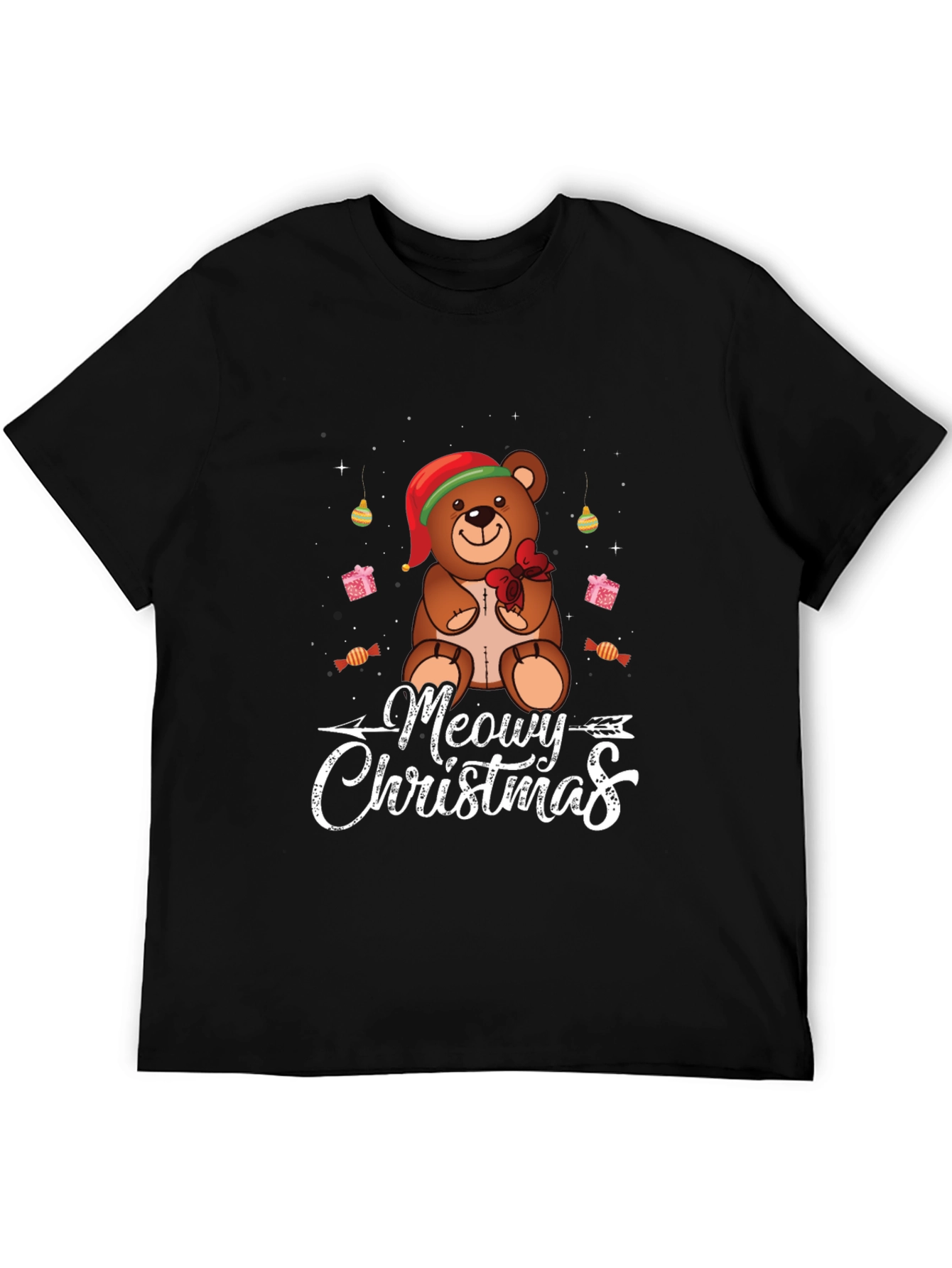 Meowy Christmas Bear T-Shirt