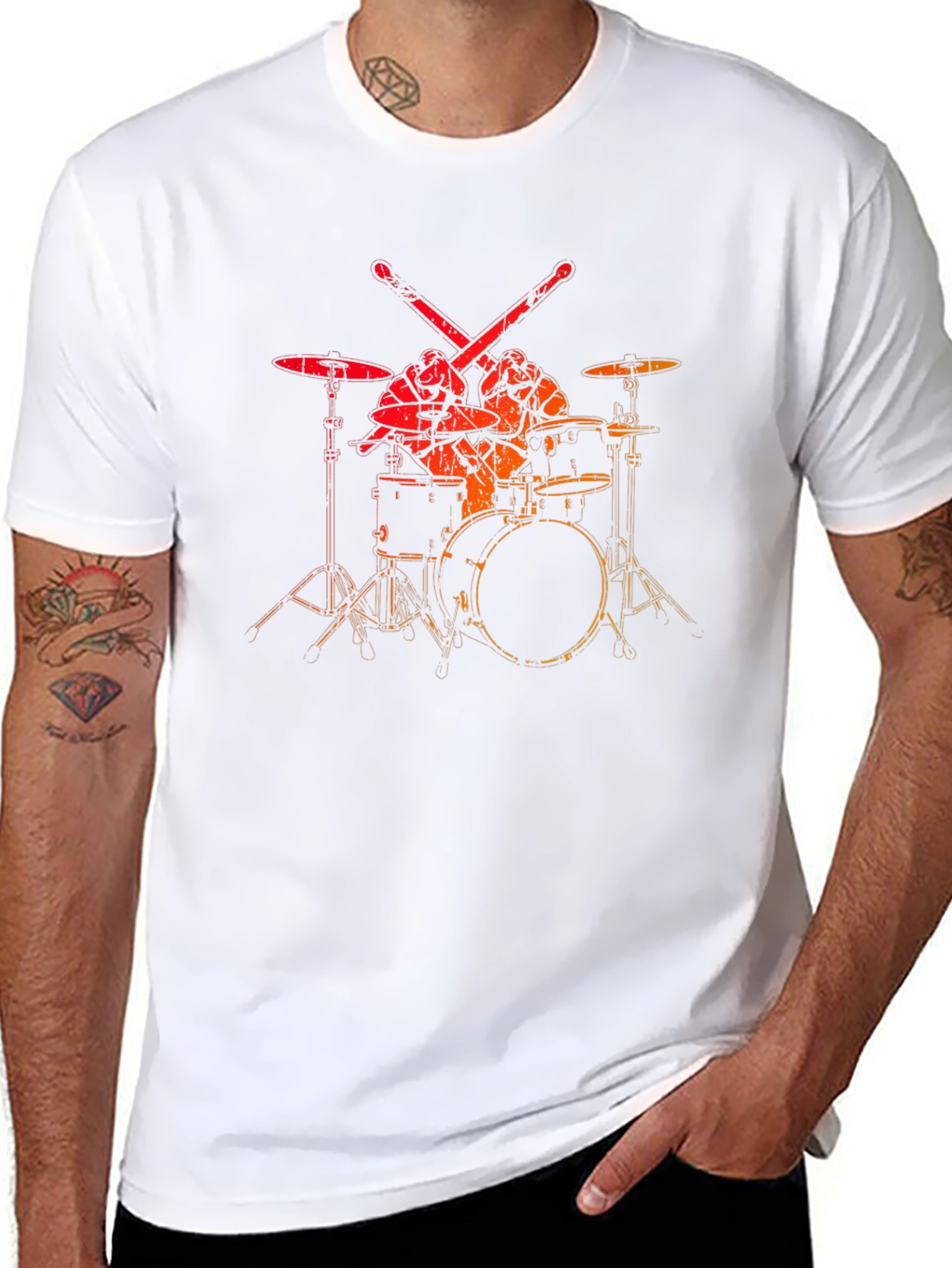 Drum Set Graphic Tee - Musicians Style