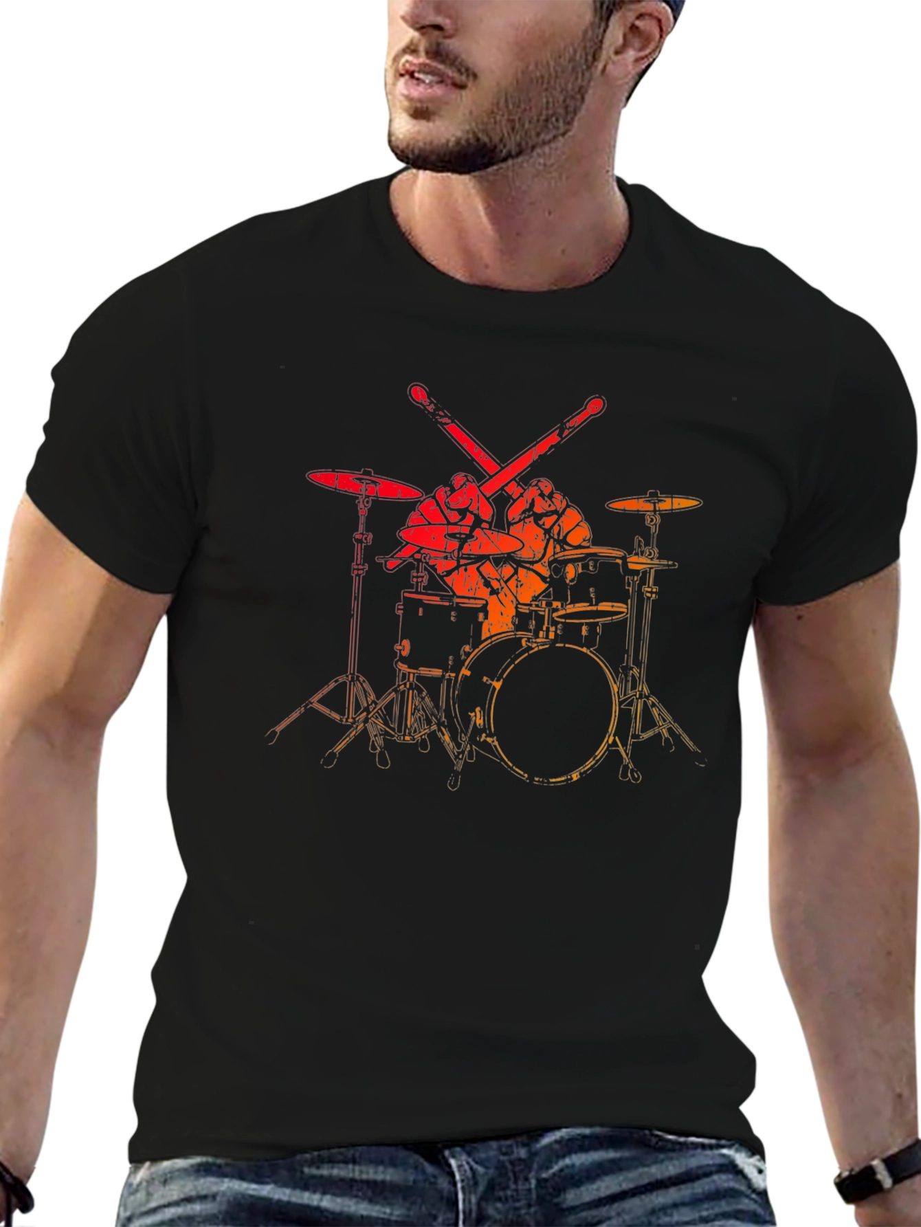 Drum Set Graphic Tee - Musicians Style