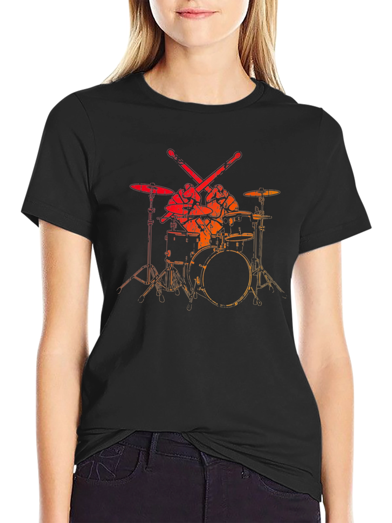 Drum Set Graphic Tee - Musicians Style
