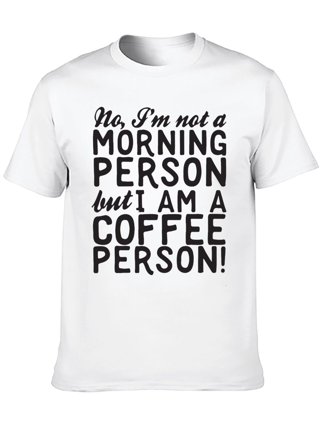 Coffee Person Graphic Tee - Soft Black Cotton T-Shirt