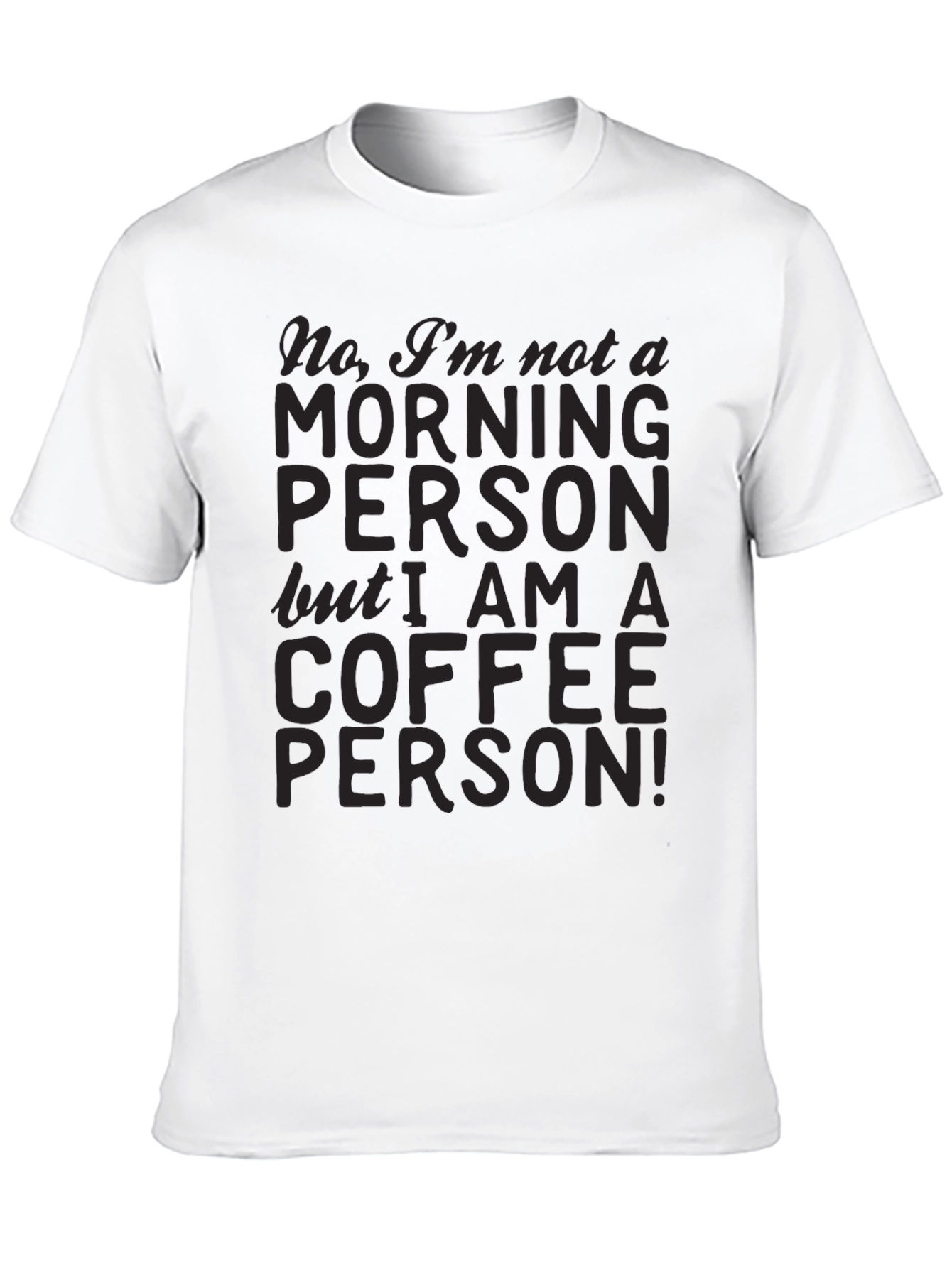 Coffee Person Graphic Tee - Soft Black Cotton T-Shirt
