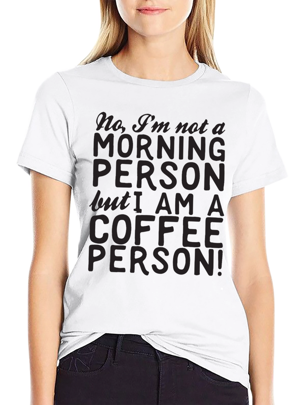 Coffee Person Graphic Tee - Soft Black Cotton T-Shirt