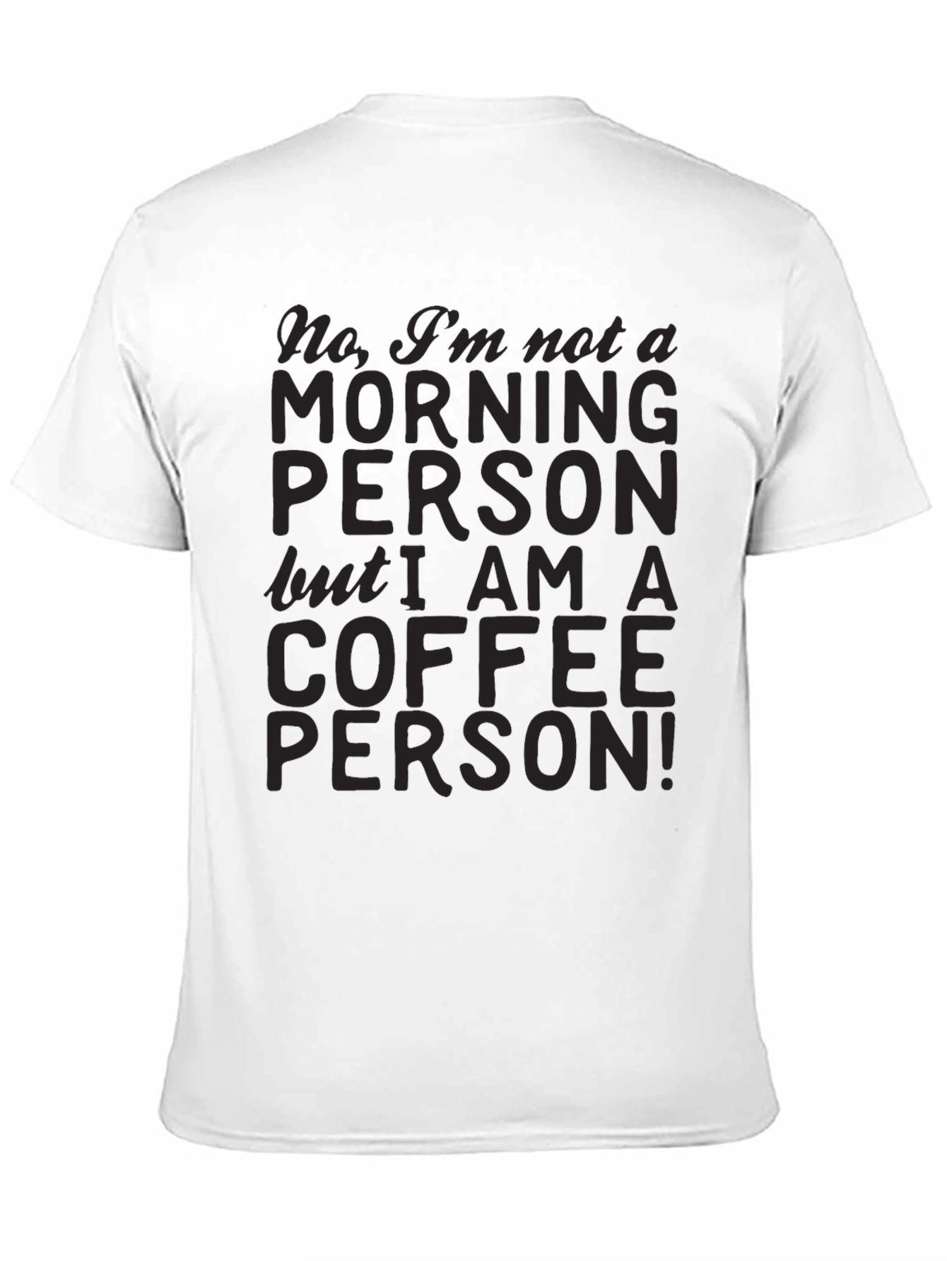 Coffee Person Graphic Tee - Soft Black Cotton T-Shirt