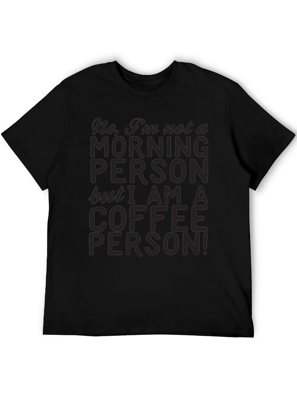 Coffee Person Graphic Tee - Soft Black Cotton T-Shirt