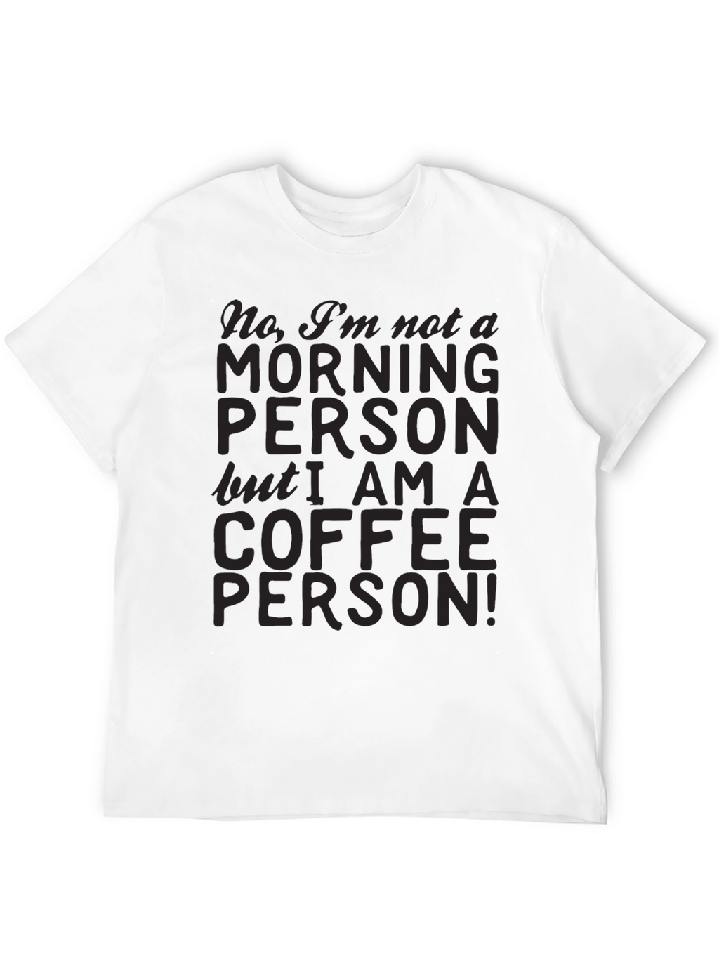Coffee Person Graphic Tee - Soft Black Cotton T-Shirt