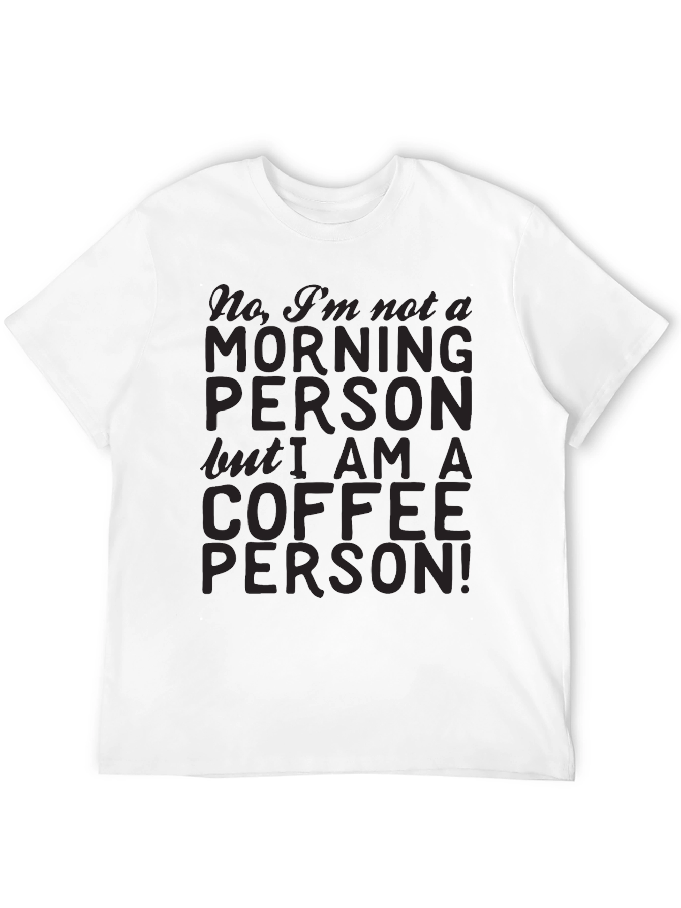 Coffee Person Graphic Tee - Soft Black Cotton T-Shirt