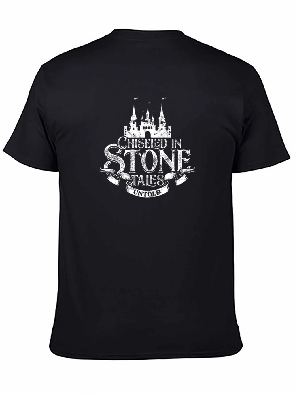 Chiseled in Stone Tales Untold Black T-Shirt